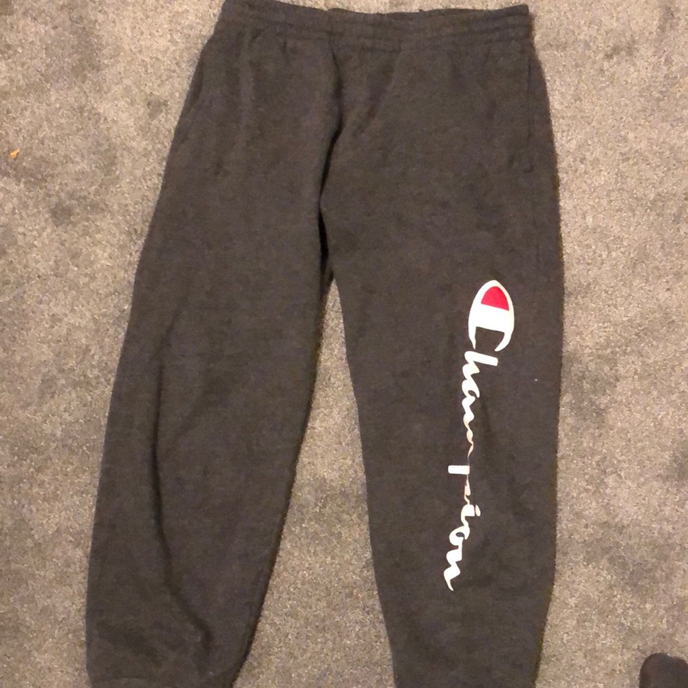 Champion sweats gently worn! Gray size large